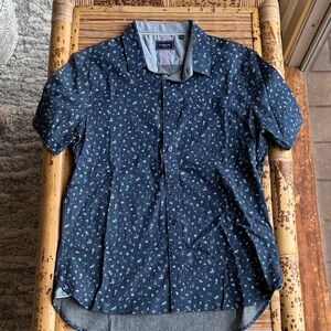 7 Diamonds Navy Floral Button Down Shirt